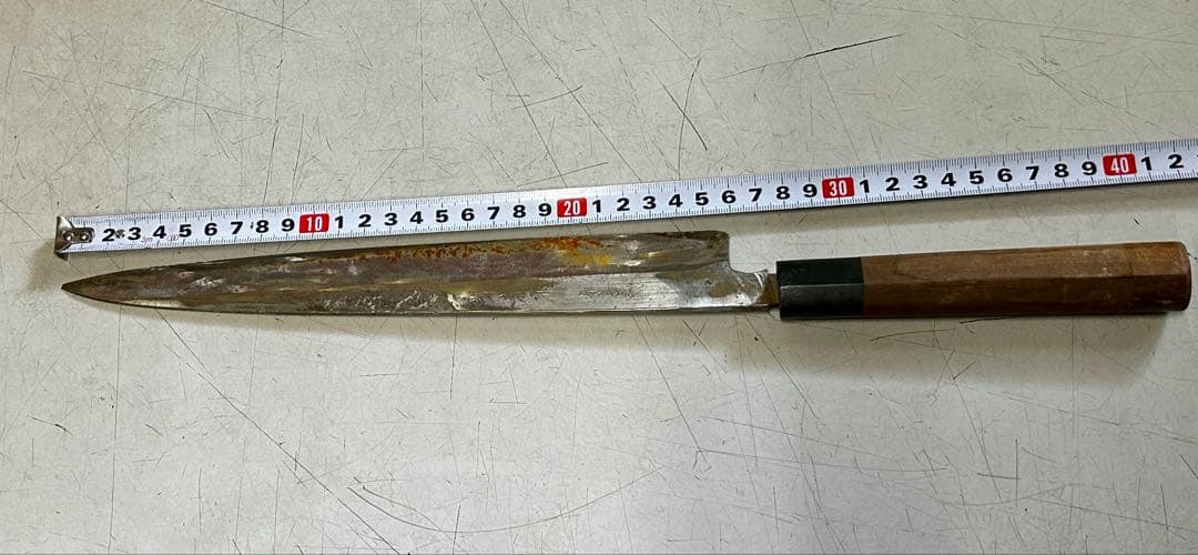 柳刃包丁　堺孝行　青2鋼　全体悪い状態
