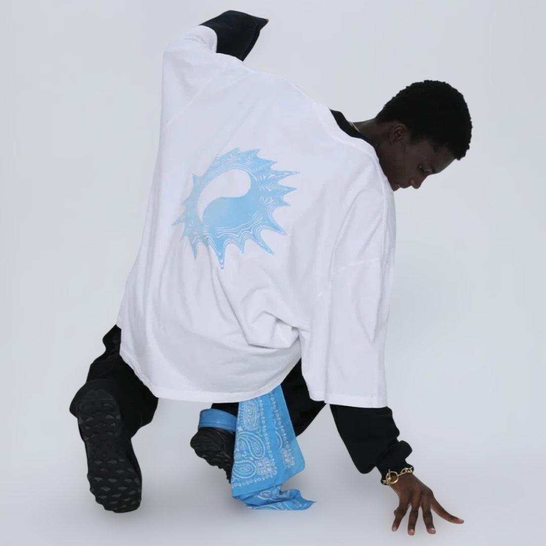 MUZE【ACID YIN-YANG FLOCKY PRINT T-SH】