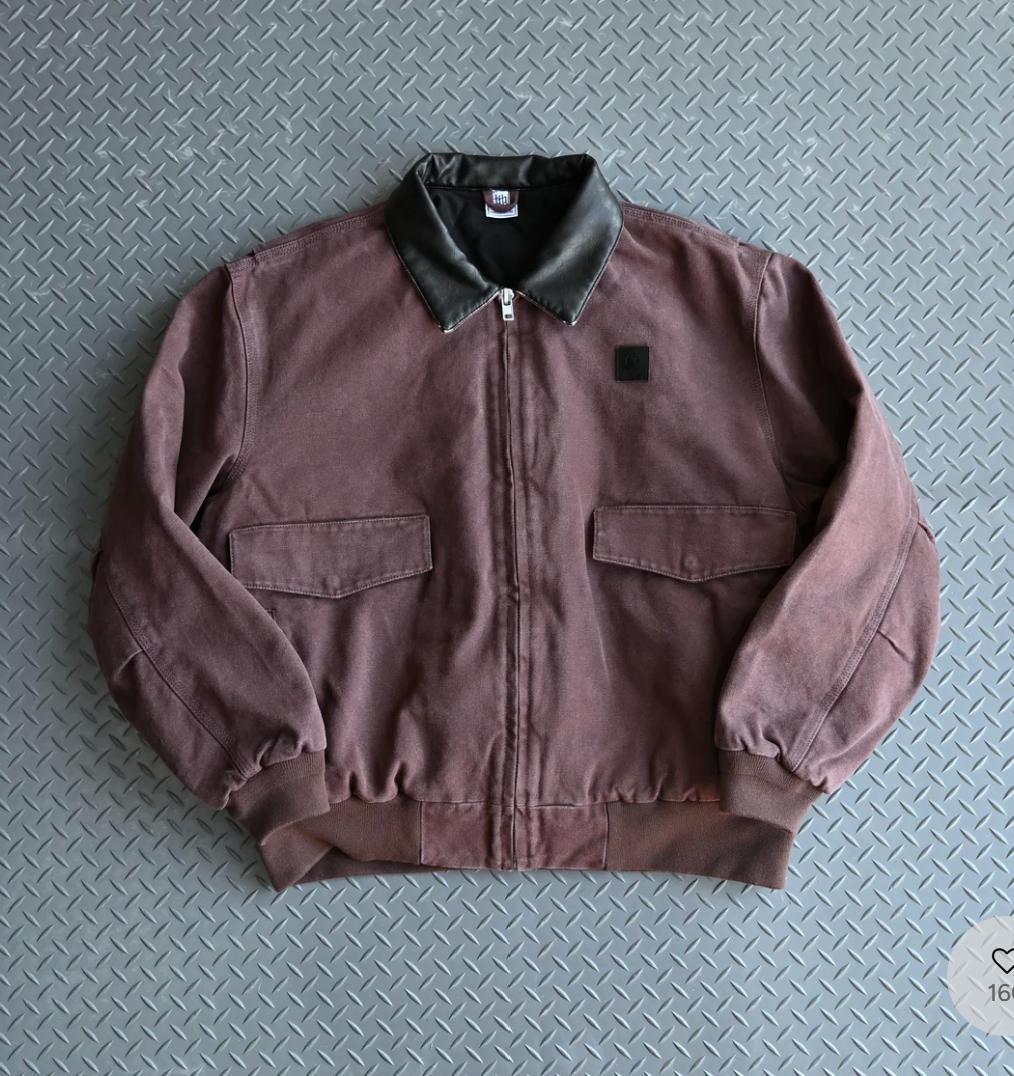 【SALE】L2139レザーカラーデトロイトジャケットM（red）地底人