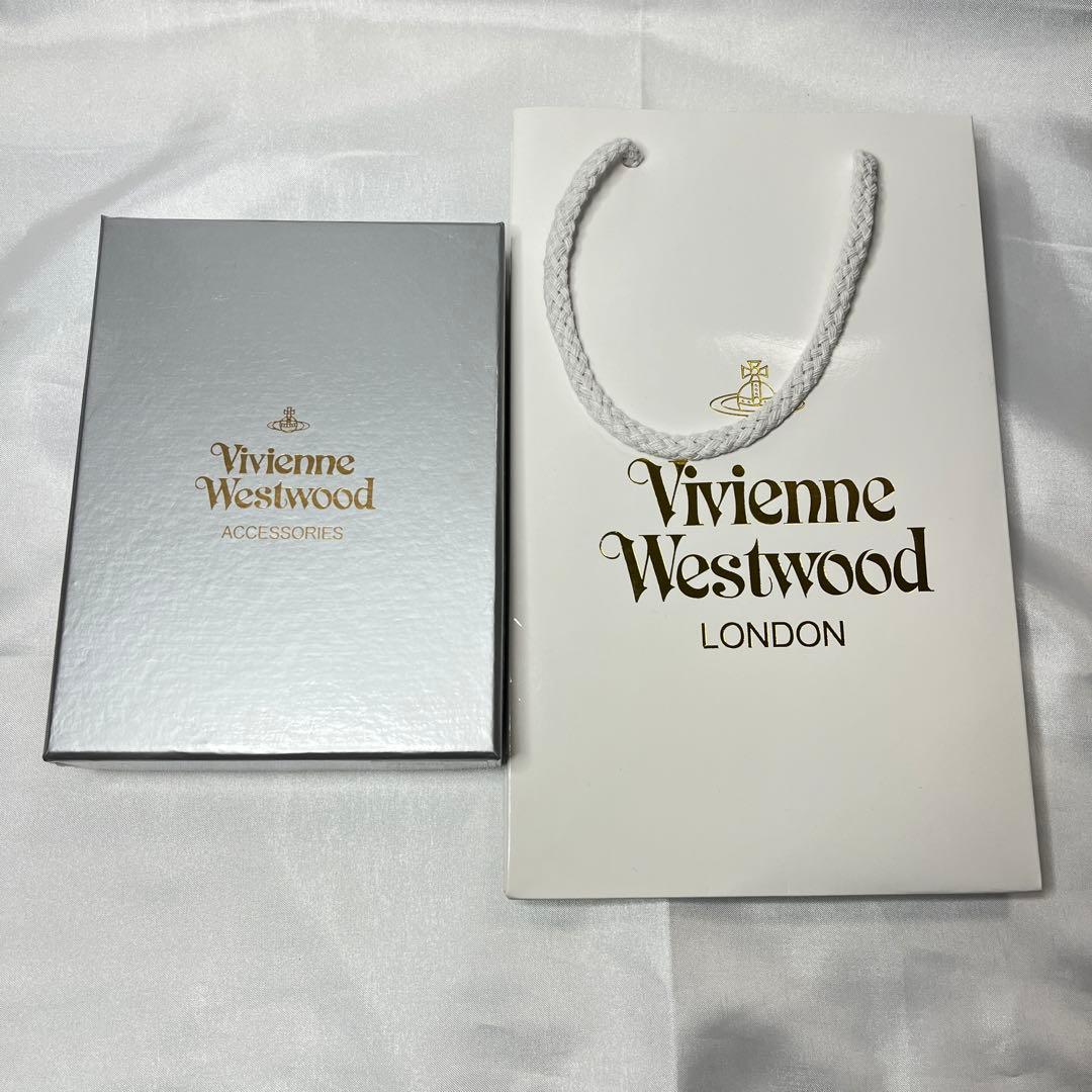 新品 Vivienne Westwood 黒 BIGロゴ 三つ折り財布 大人気