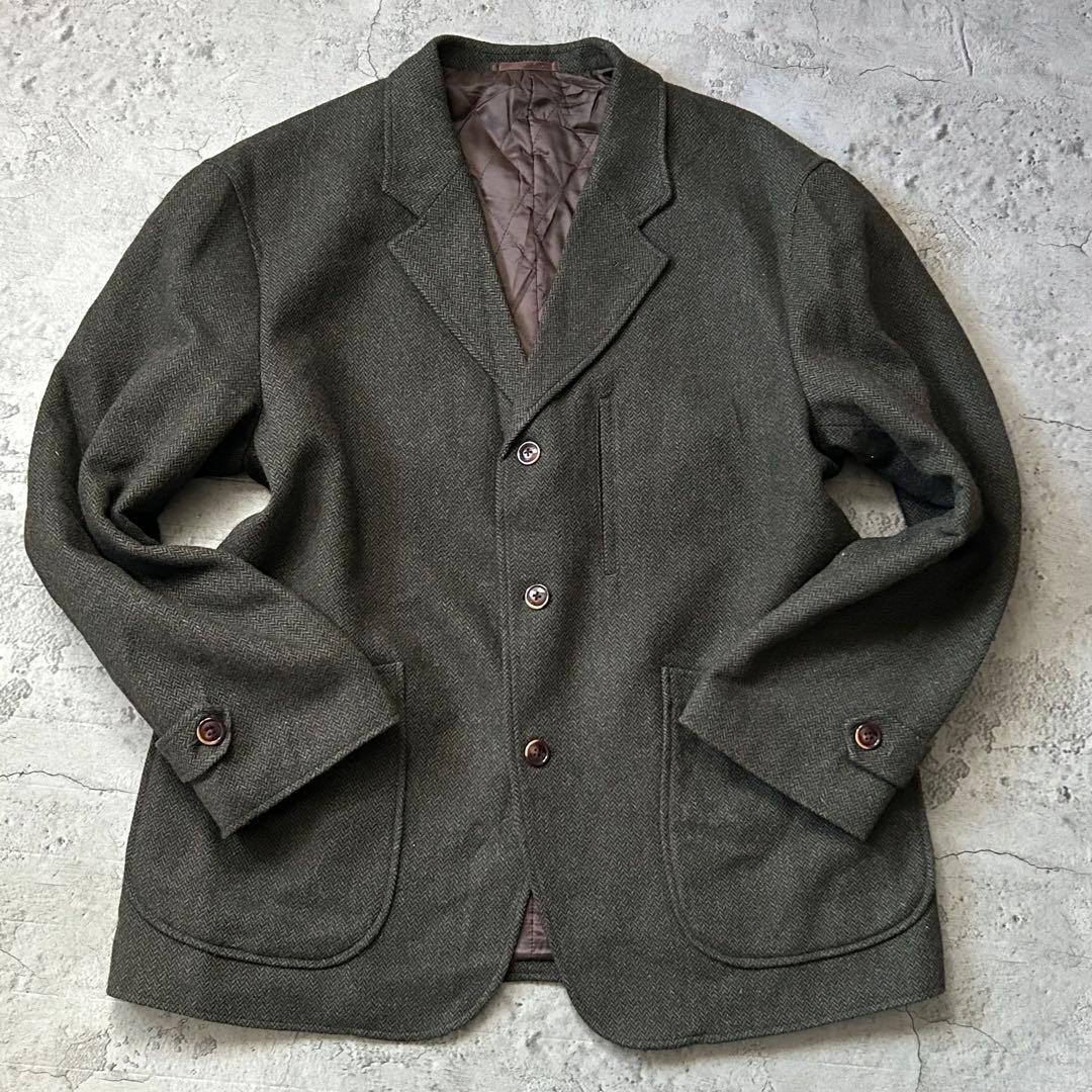 尾州ウール Franco Rosati ヘリンボーン キルティング ジャケット