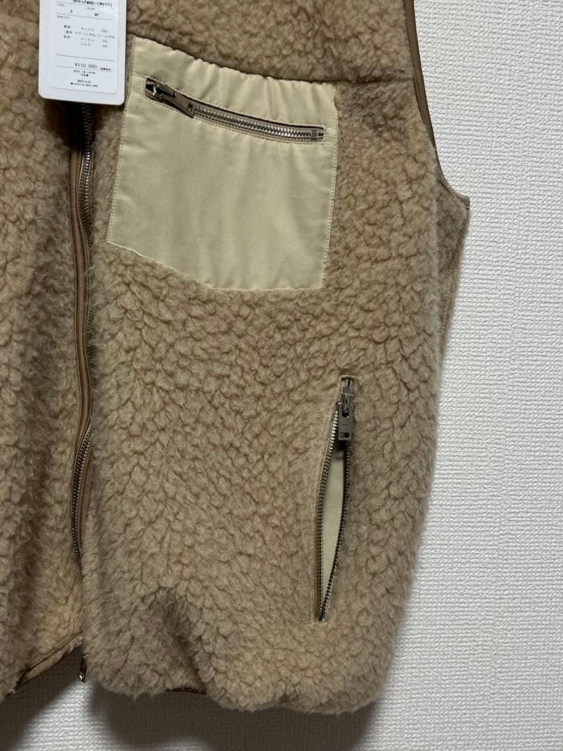 トップス ents. \"Camel Boa Fleece Vest\" 25SS