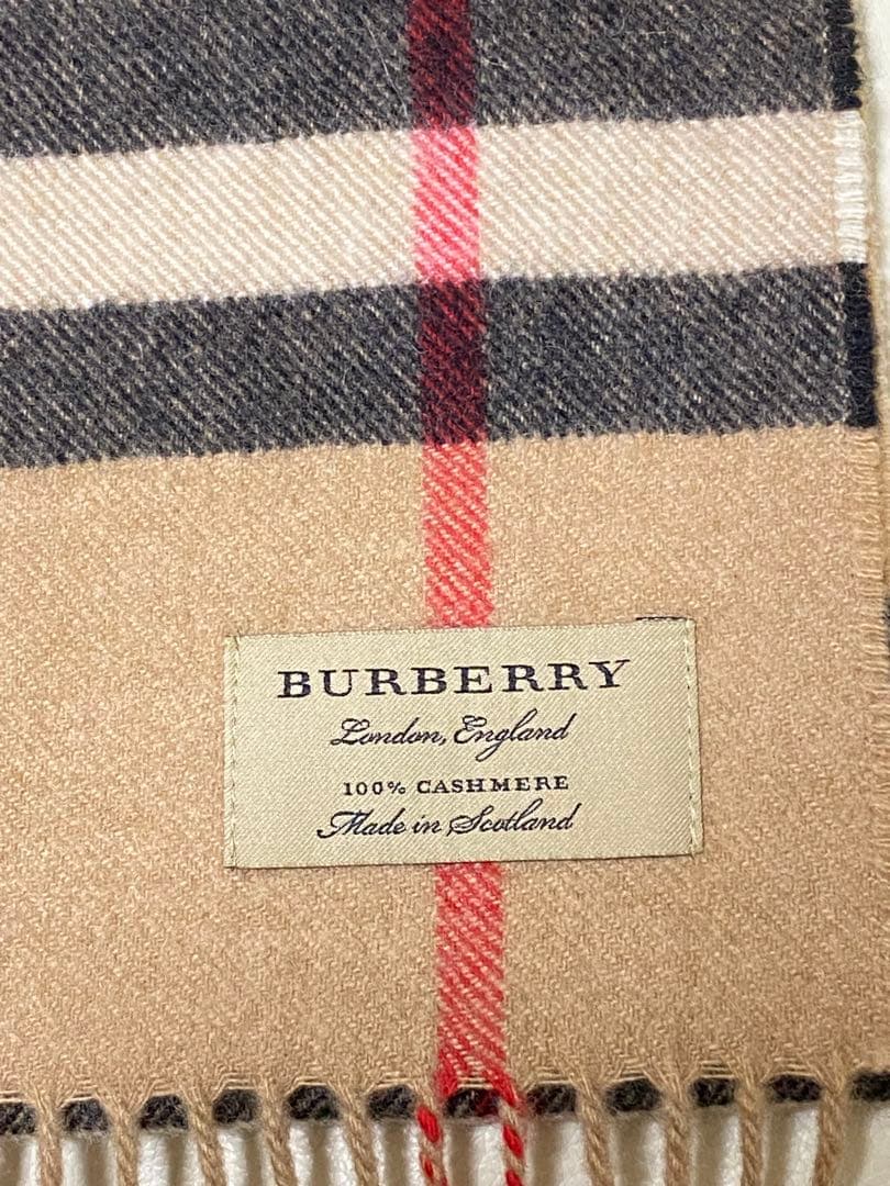 BURBERRY　バーバリー　マフラー　カシミア100％　ハート赤　美品