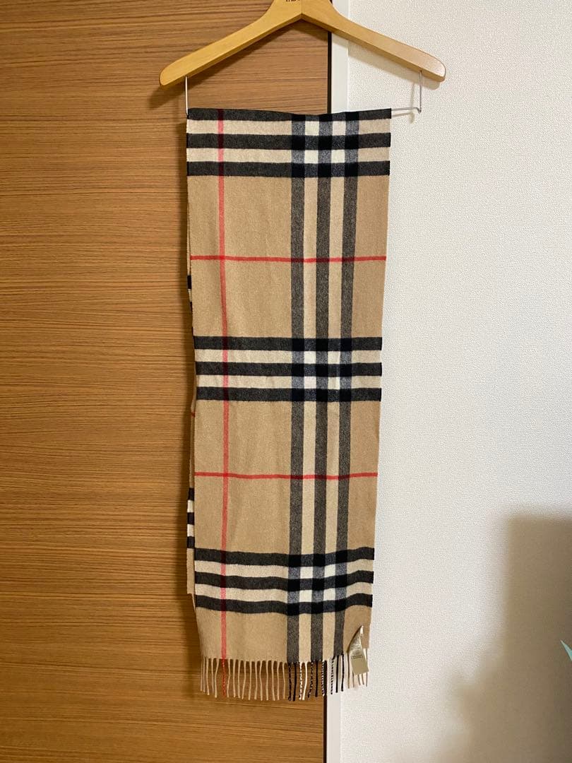 BURBERRY　バーバリー　マフラー　カシミア100％　ハート赤　美品