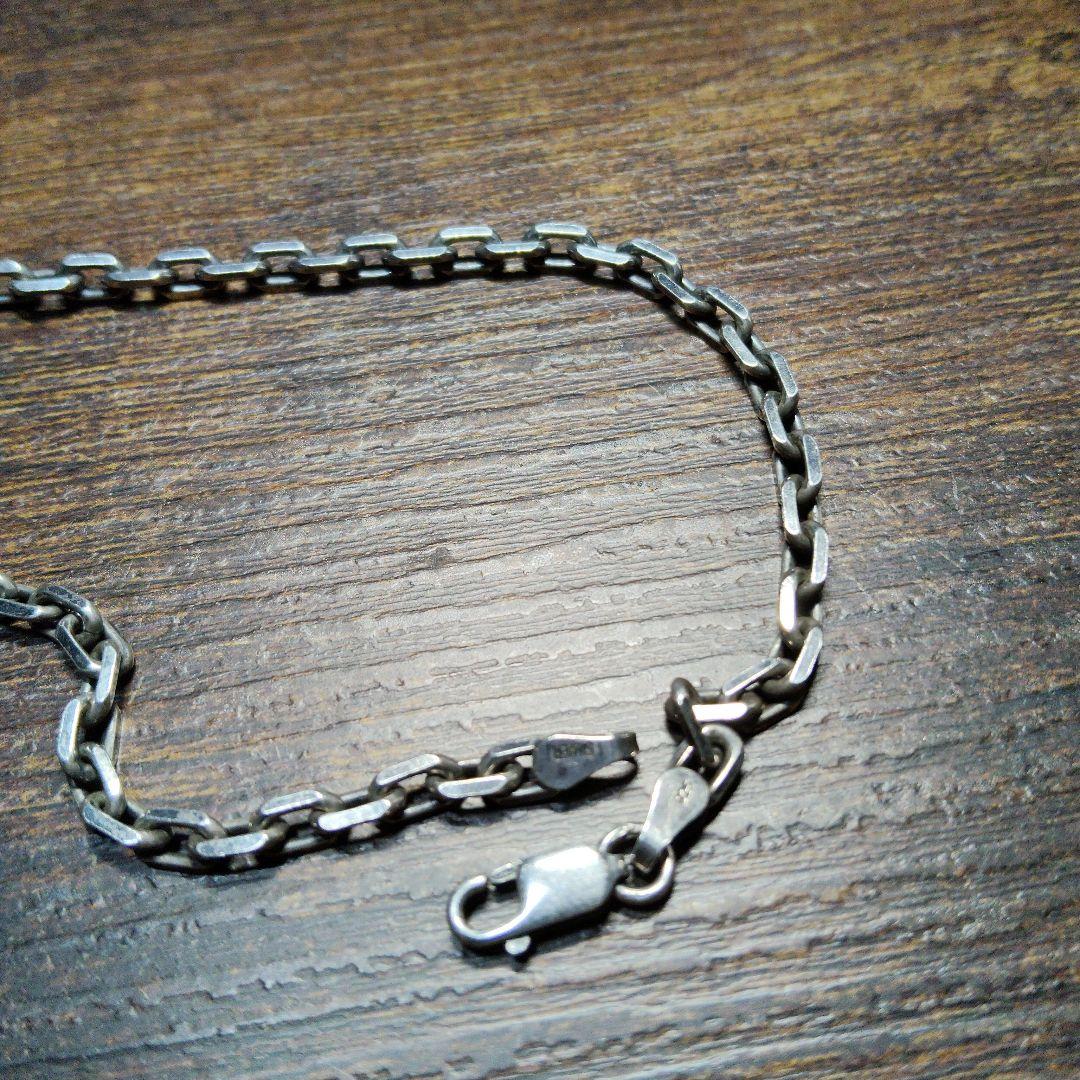 【太め】ネックレスチェーン　シルバー925　インディアンジュエリー好きにも