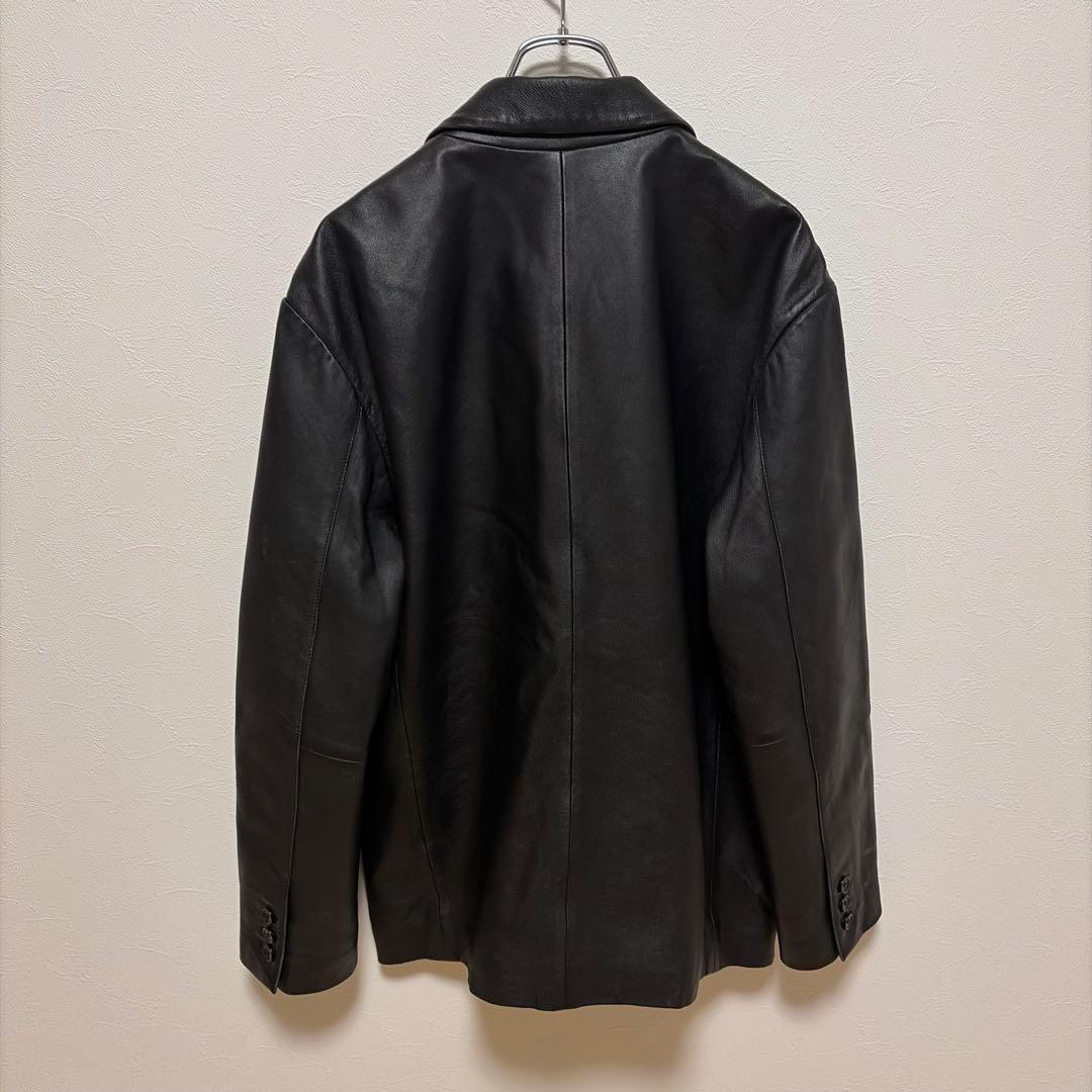 【美品】SUPREME レザー テーラードジャケット 2025AW ラムレザー