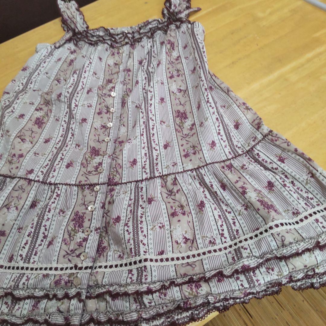 ピンクハウス花柄フリルキャミソール