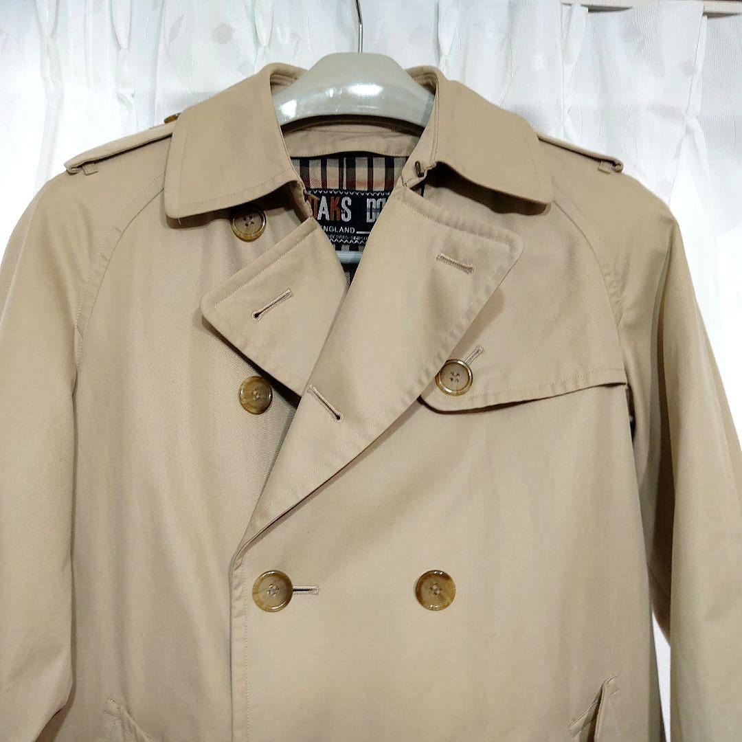【美品/希少】80s DAKS トレンチコート ハウスチェック 100%コットン