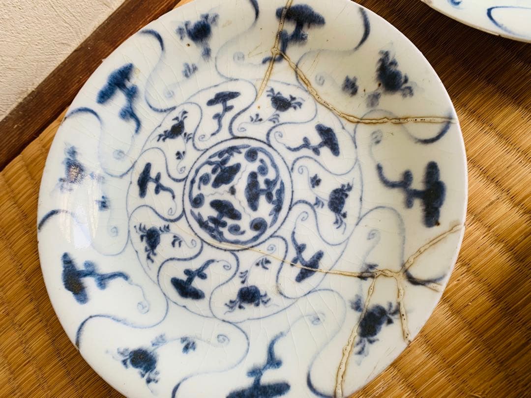中国清時代早期染付お(青花)皿3点