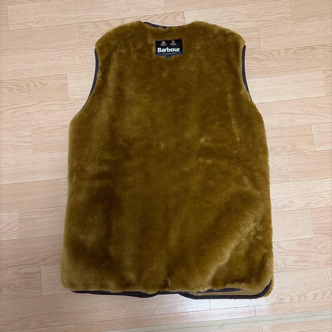 Barbour フリースベスト サイズ40 ブラウン