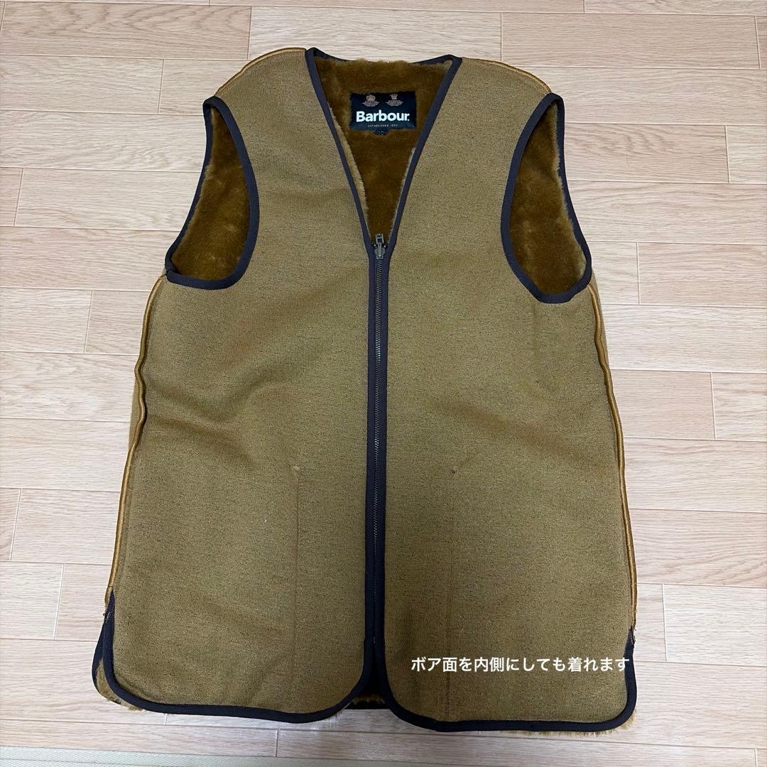 Barbour フリースベスト サイズ40 ブラウン