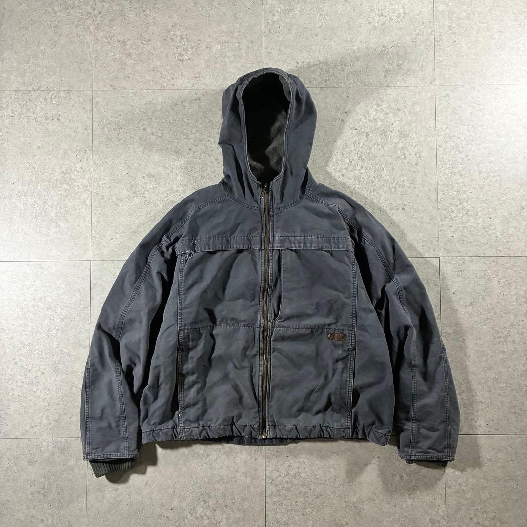 90s Columbiaダックアクティブジャケットグレー短丈ワークストリート