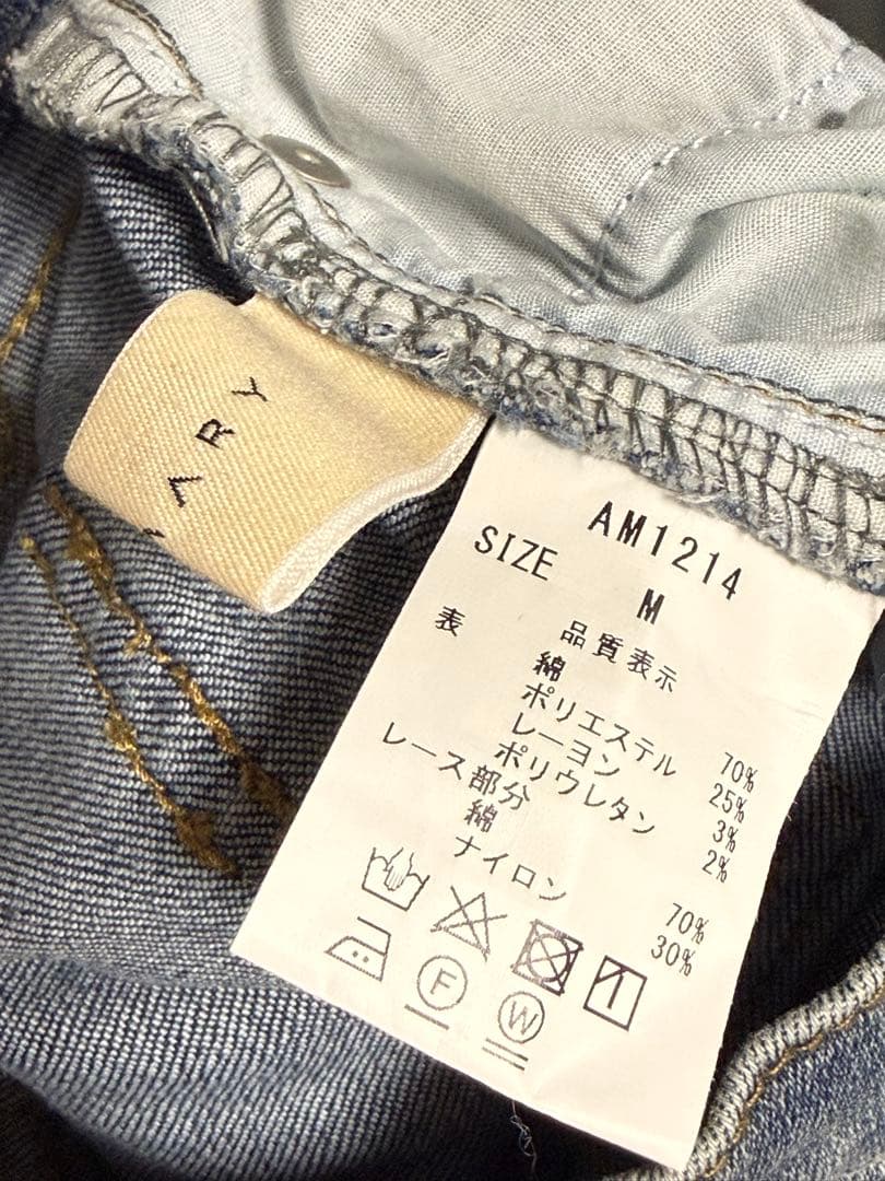 ANDMARY Lacey ribbon denim Ｍ