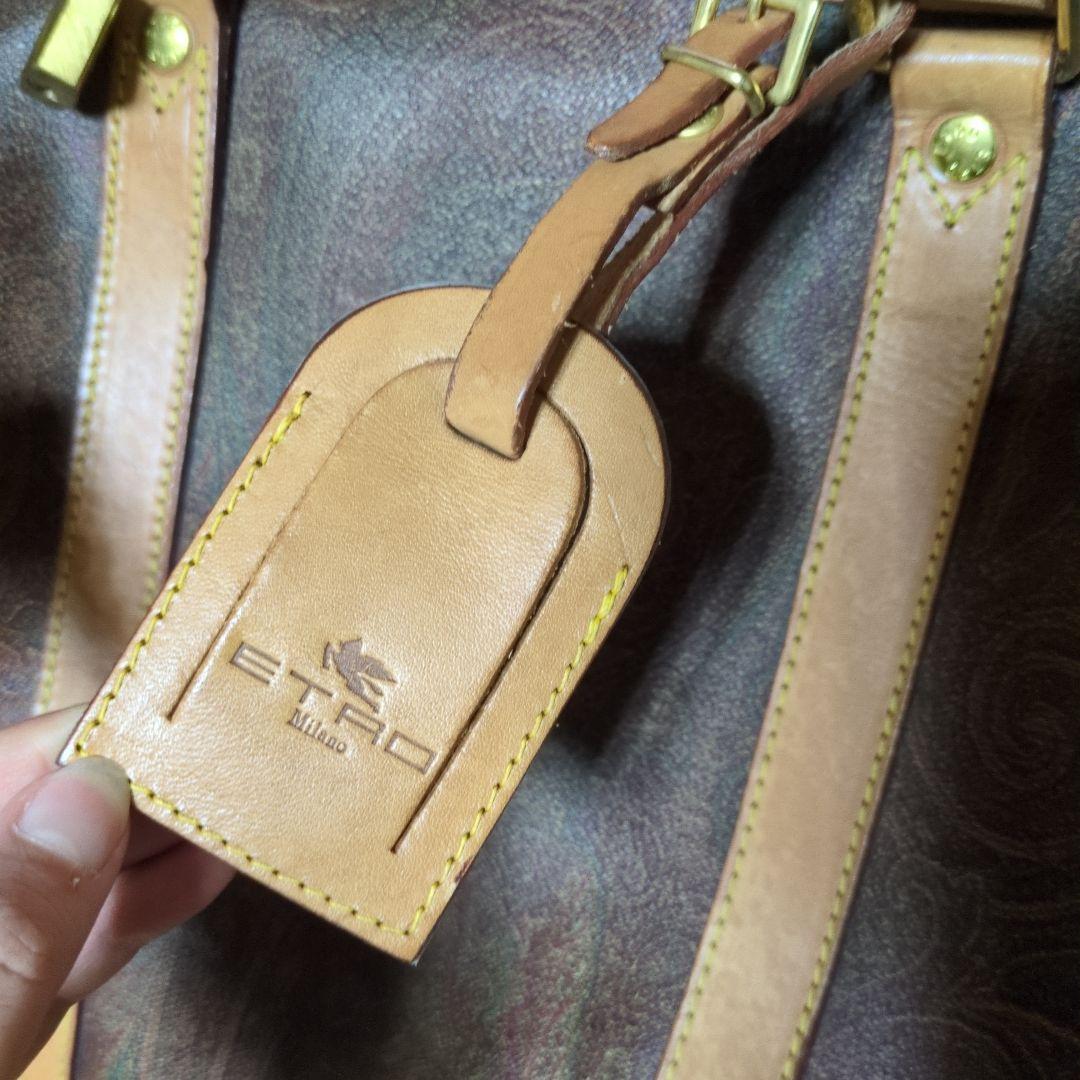 ETRO ボストンバッグ ブラウン
