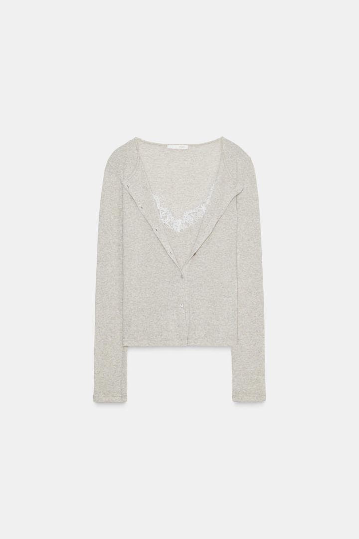 ZARA コンビネーションレーストップジャケット S