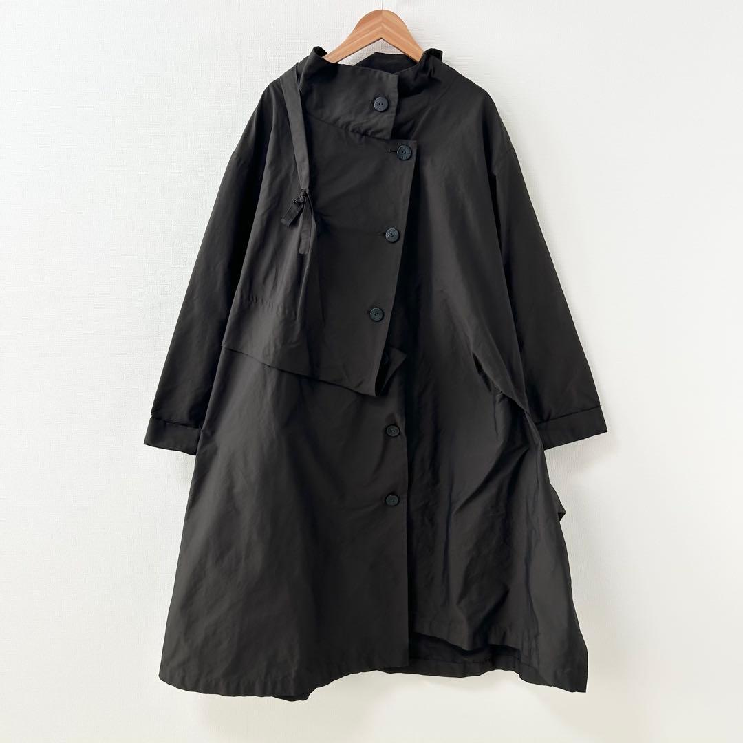 慈雨　ジウ　ロングコート　ブラウン　変形　40