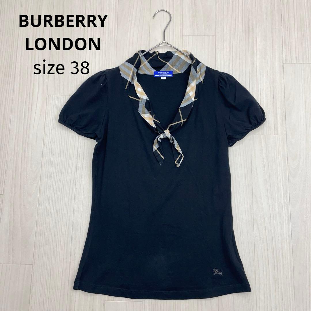 ☆ BURBERRY LONDON チェック ボウタイ パフスリーブ カットソー