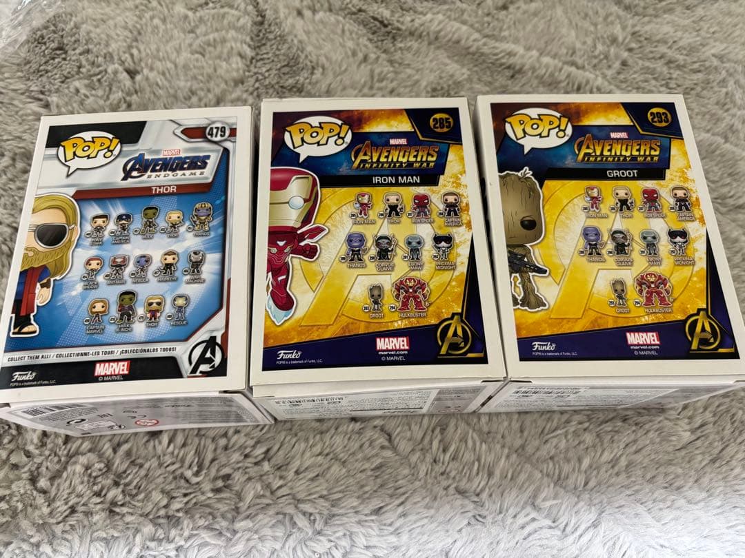 アベンジャーズ フィギュアセット (Groot, Iron Man, Thor)