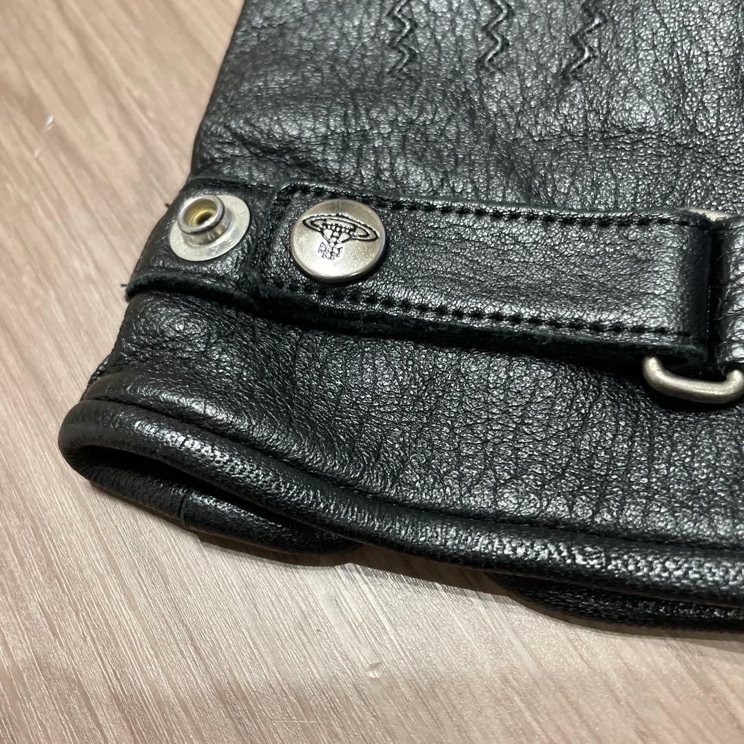 Vivienne Westwood Man レザー 手袋 黒 本革