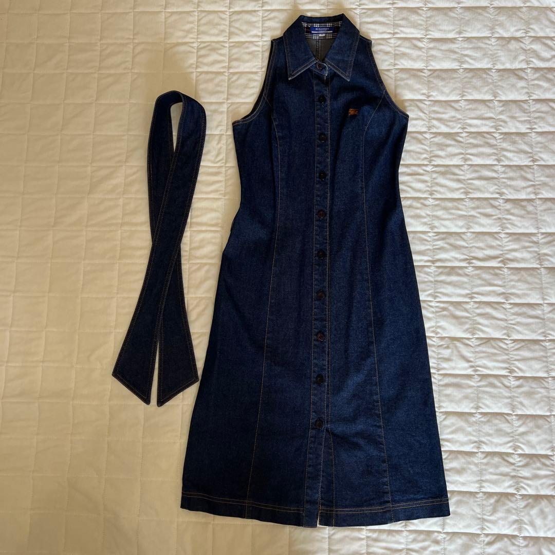 BURBERRY BLUE LABELノースリーブデニムワンピース 38