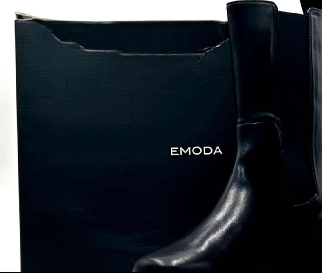 【新品未使用タグ付き】EMODA 厚底サイドゴアブーツ L ブラック