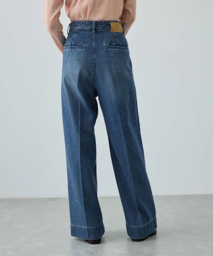 ROPÉ デニムストレートワイドパンツ