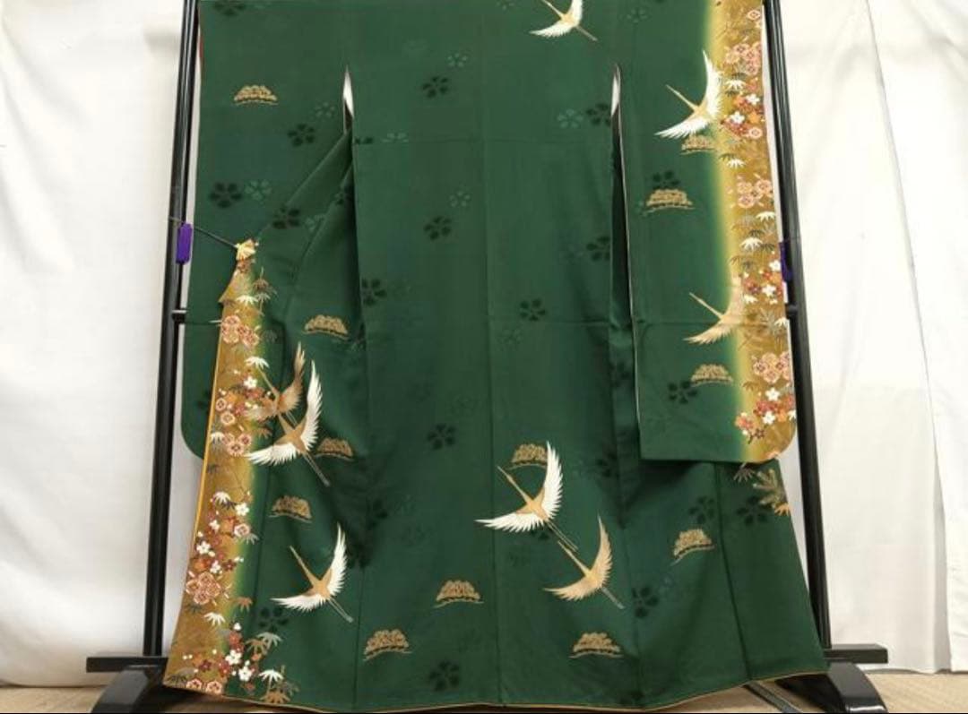 週末激安限定価格‼️ 鶴でかっこいい振袖‼️ ‼️フルセット‼️