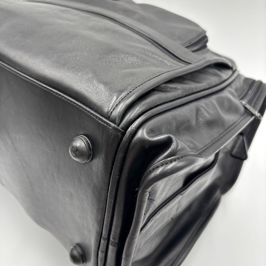 TUMI トゥミ 2way ボストンバッグ オールレザー ブラック 黒 大容量