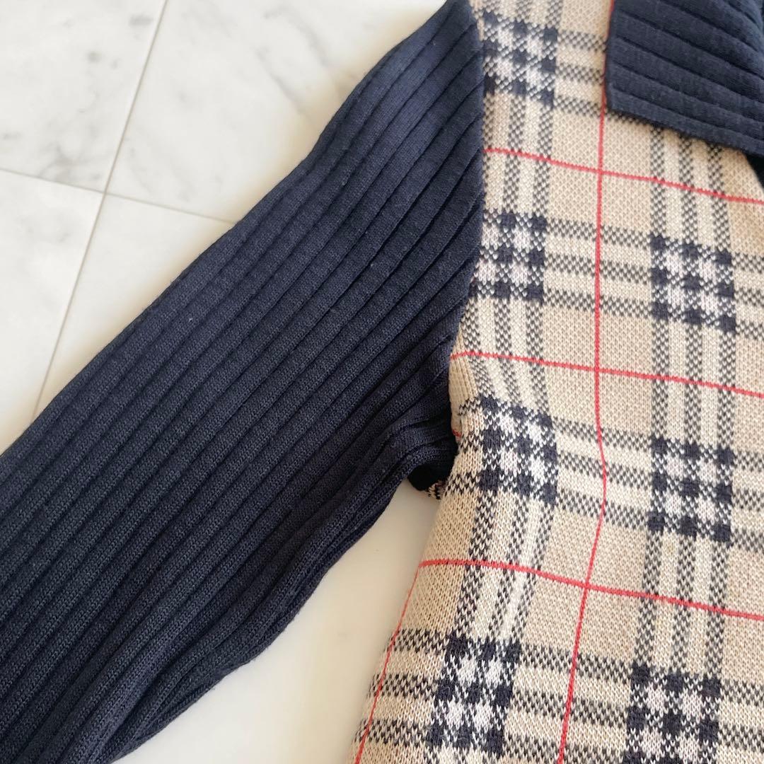 BURBERRY BLUE LABEL 切り替えニットスキッパーワンピース