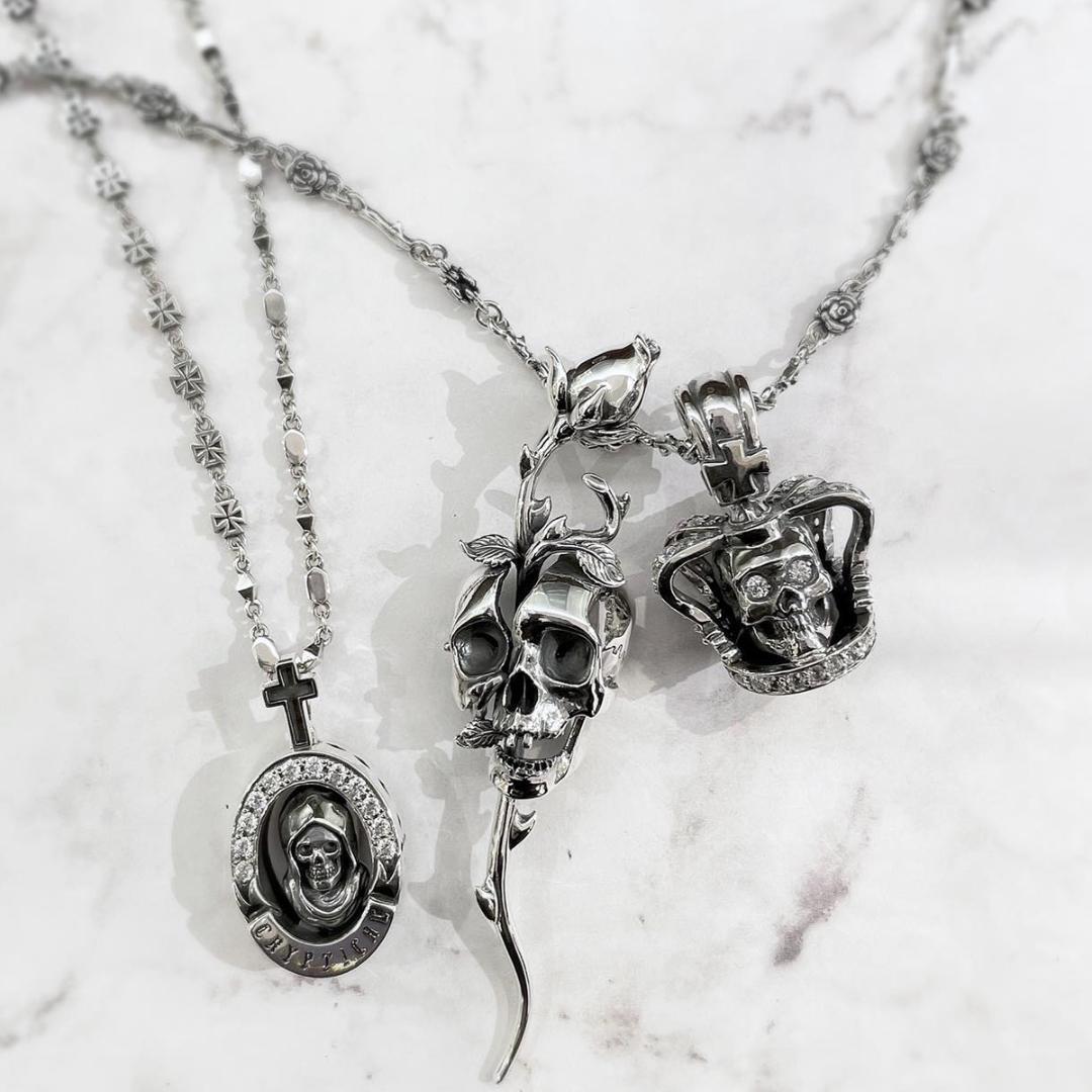 定価6.5万★Justin Davis 薔薇・いばらネックレス（50cm）