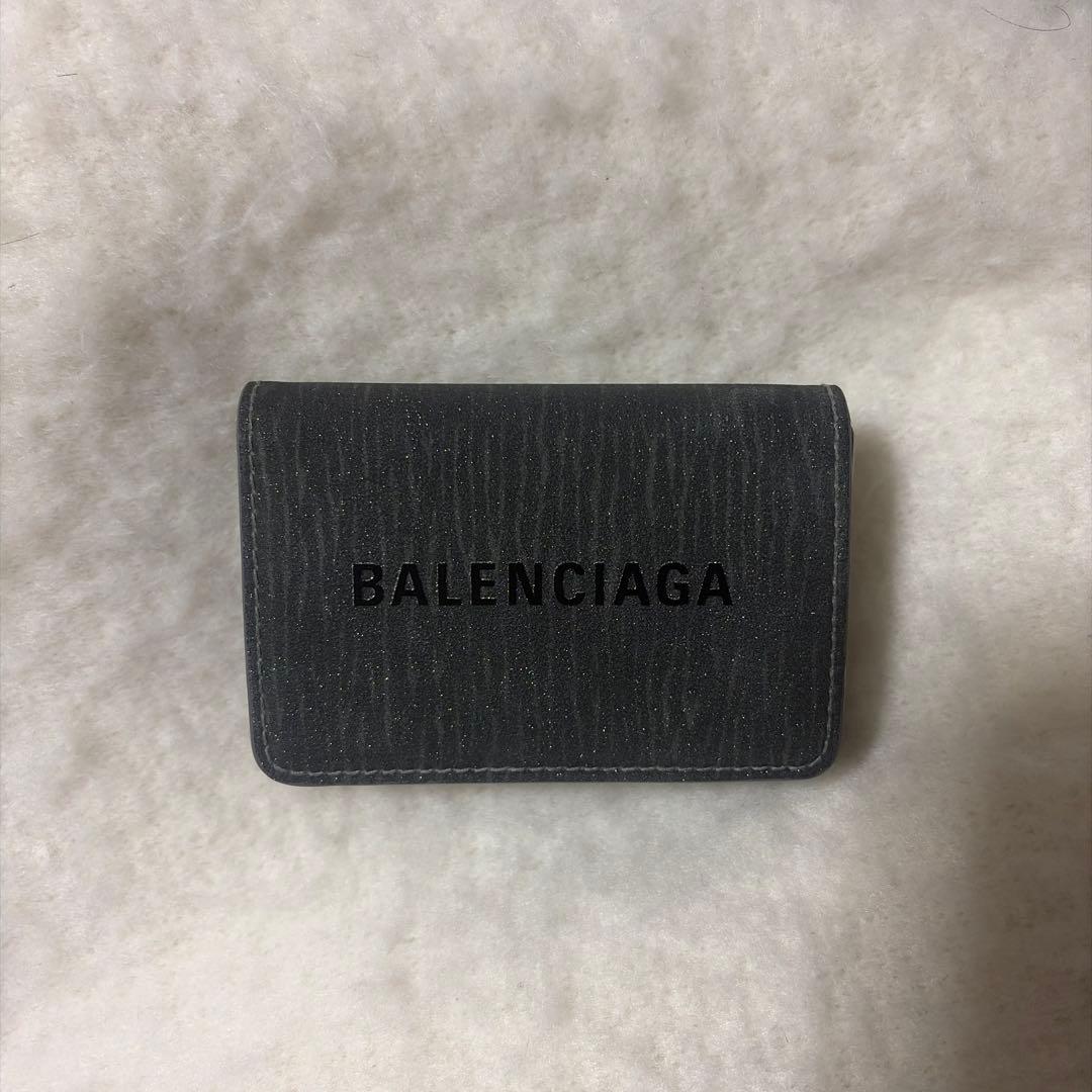 BALENCIAGA 三つ折り財布 グレー ブラック