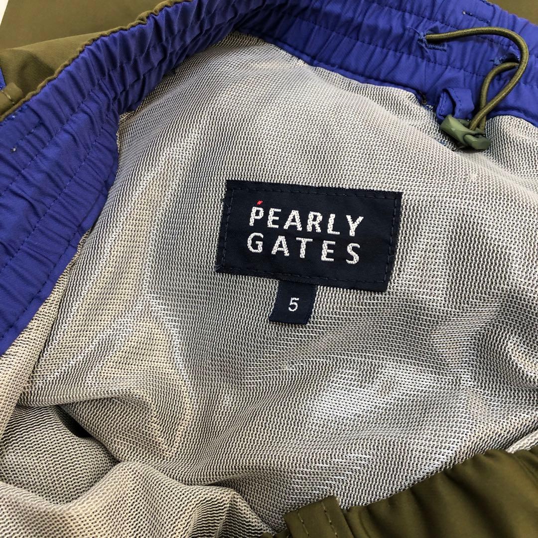 PEARLY GATES ロゴ 蓄熱 保温 パンツ 5 カーキ