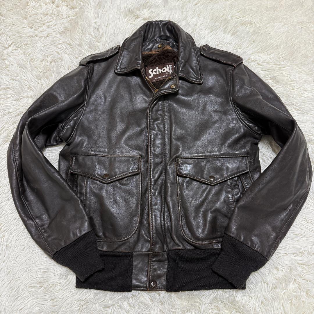 Schott ショット 184SM G-1 フライトジャケット 本革 ライナー