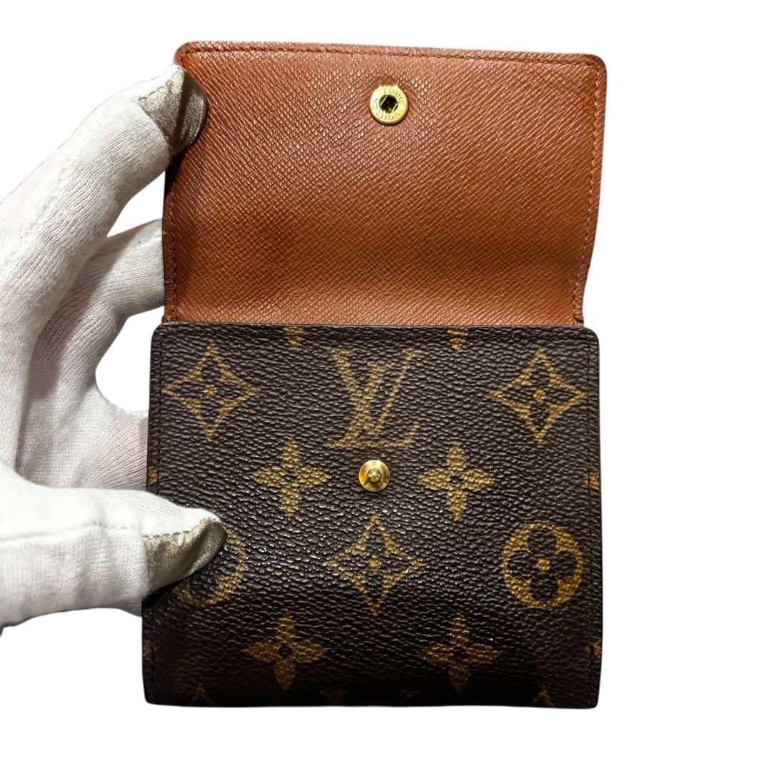 Louis Vuitton ルイヴィトン　モノグラム Wホック　三つ折り財布