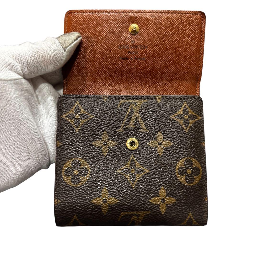 Louis Vuitton ルイヴィトン　モノグラム Wホック　三つ折り財布