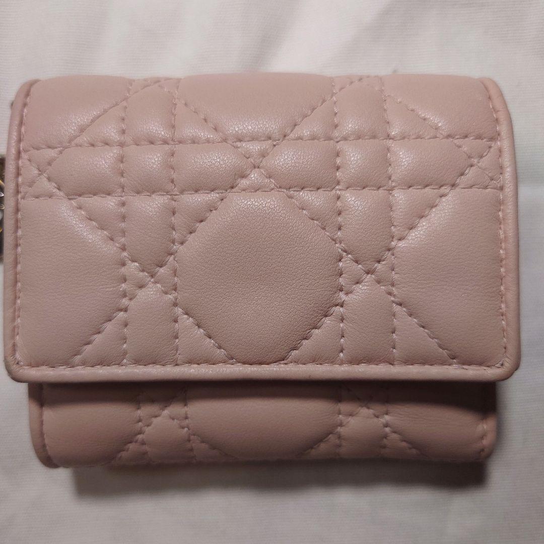 【DIOR】Lady Dior Lotus ウォレット ピンク