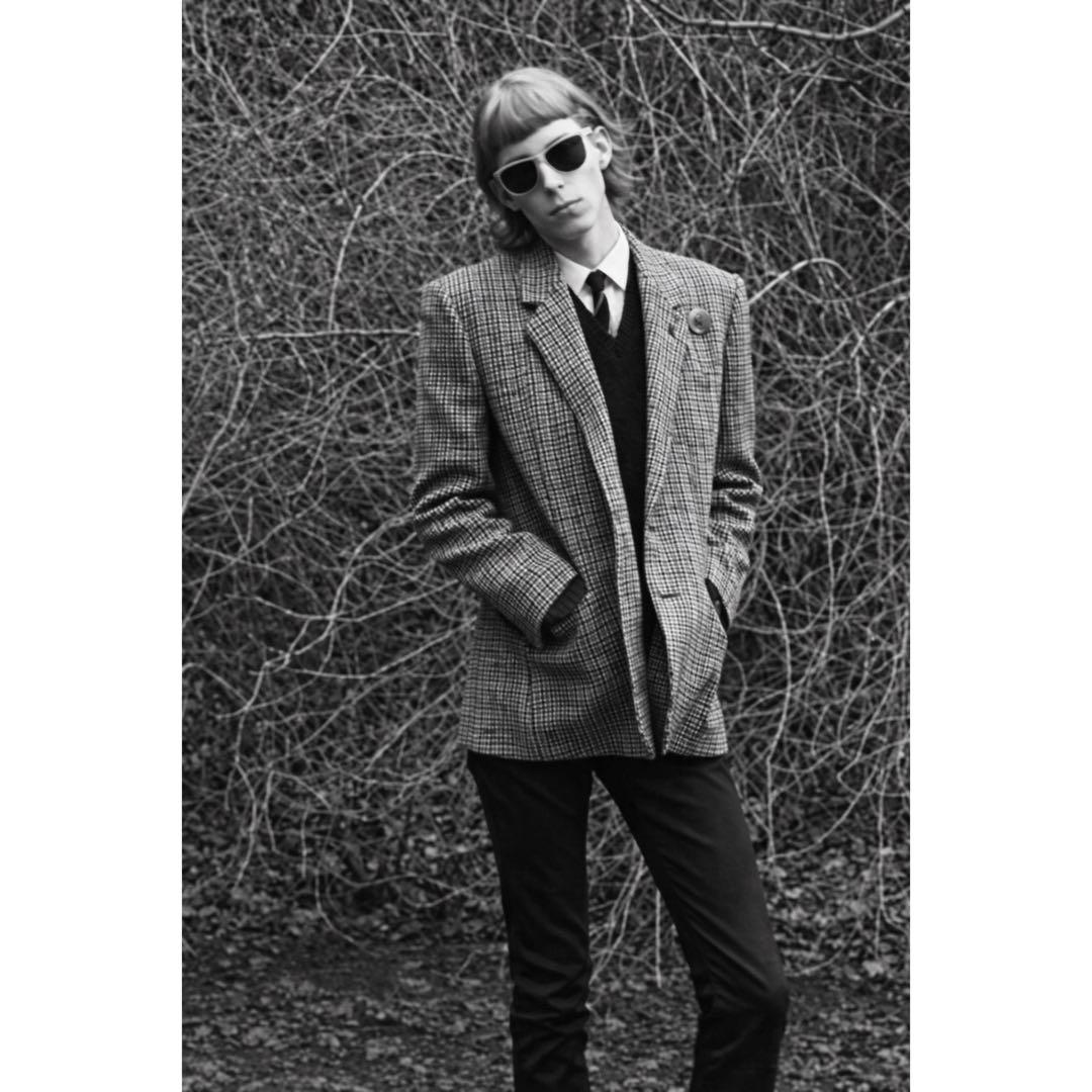 19AW CELINE ハウンドトゥース テーラードジャケット 千鳥格子