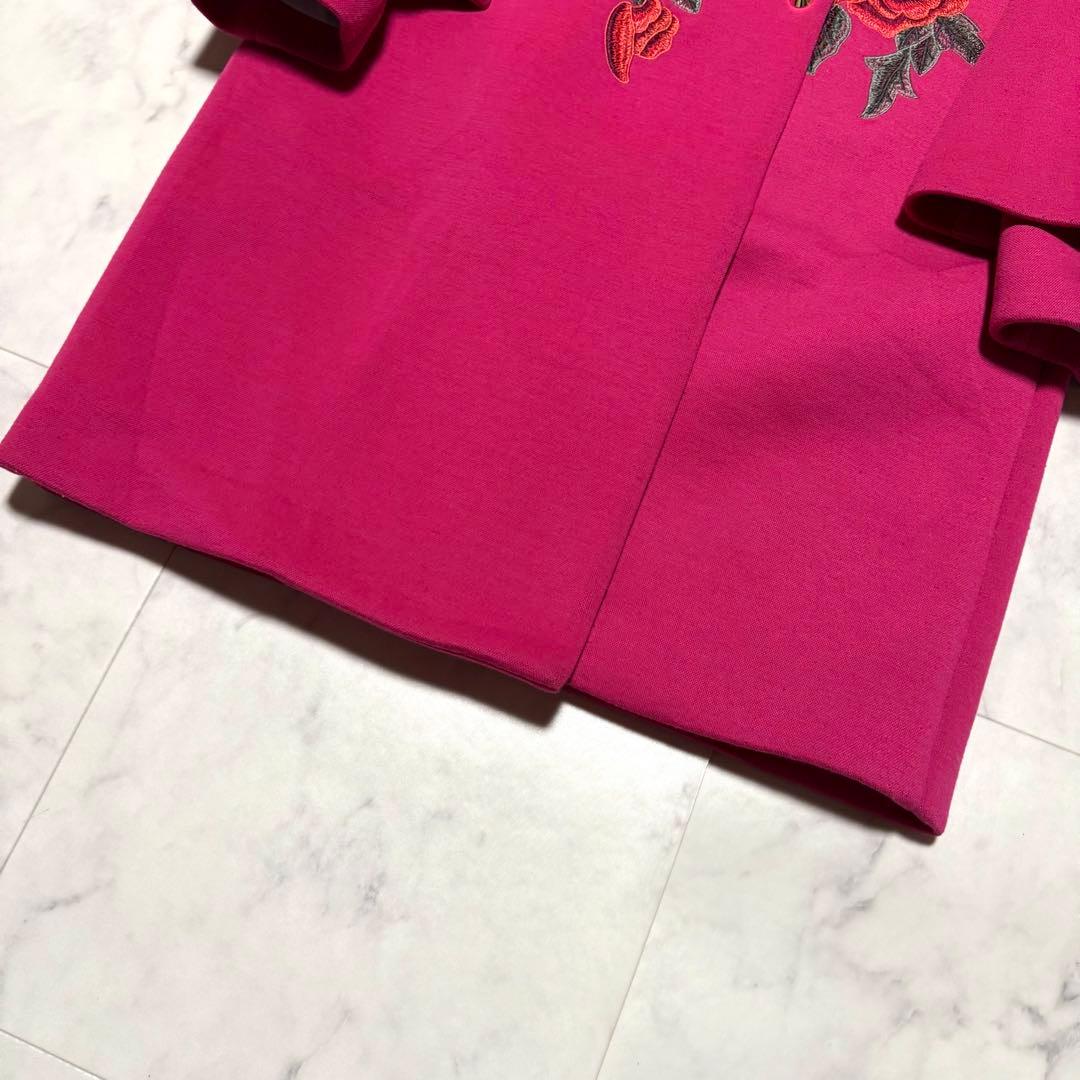 美品✨ミリオンカラッツ BIGスリーブ刺繍コート 花柄 フリル ボンディング M