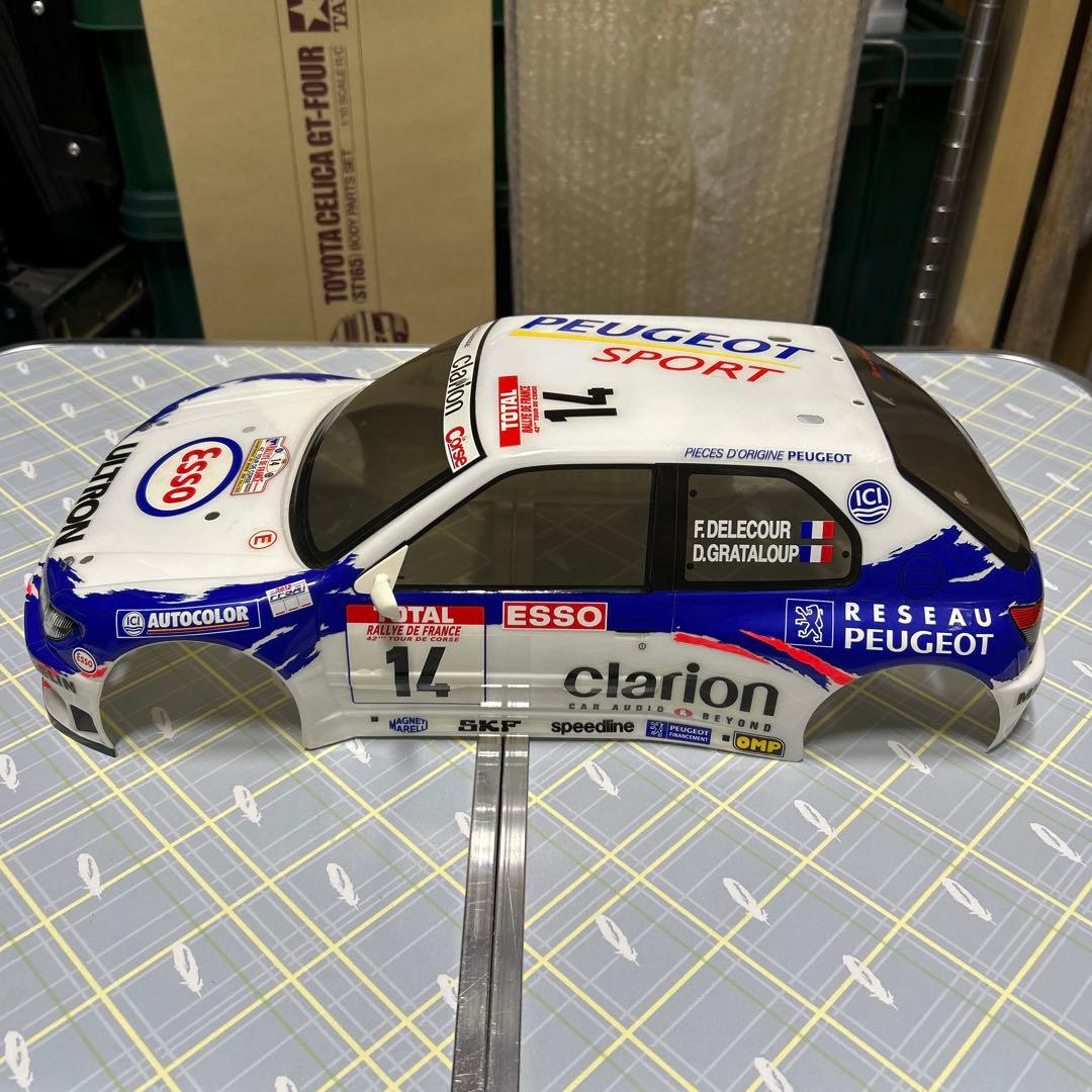 モコ タミヤ　プジョー306MAXIボディ ラリーカラー