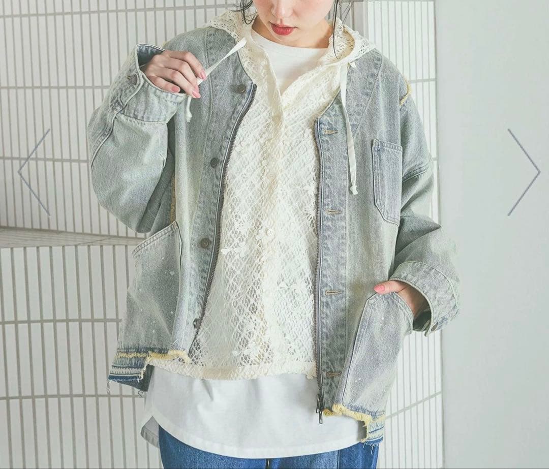 専用　niko and ... 3Dフラワーメッシュフーディー