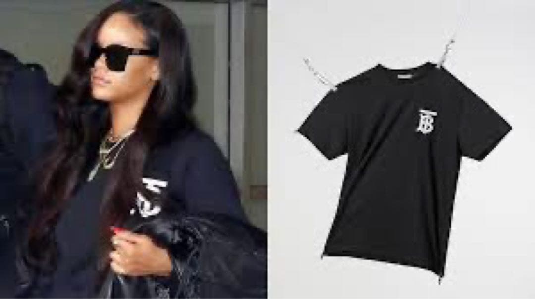 専用 現行 バーバリーロンドン TBロゴ コットン Tシャツ ブラック 黒 XS