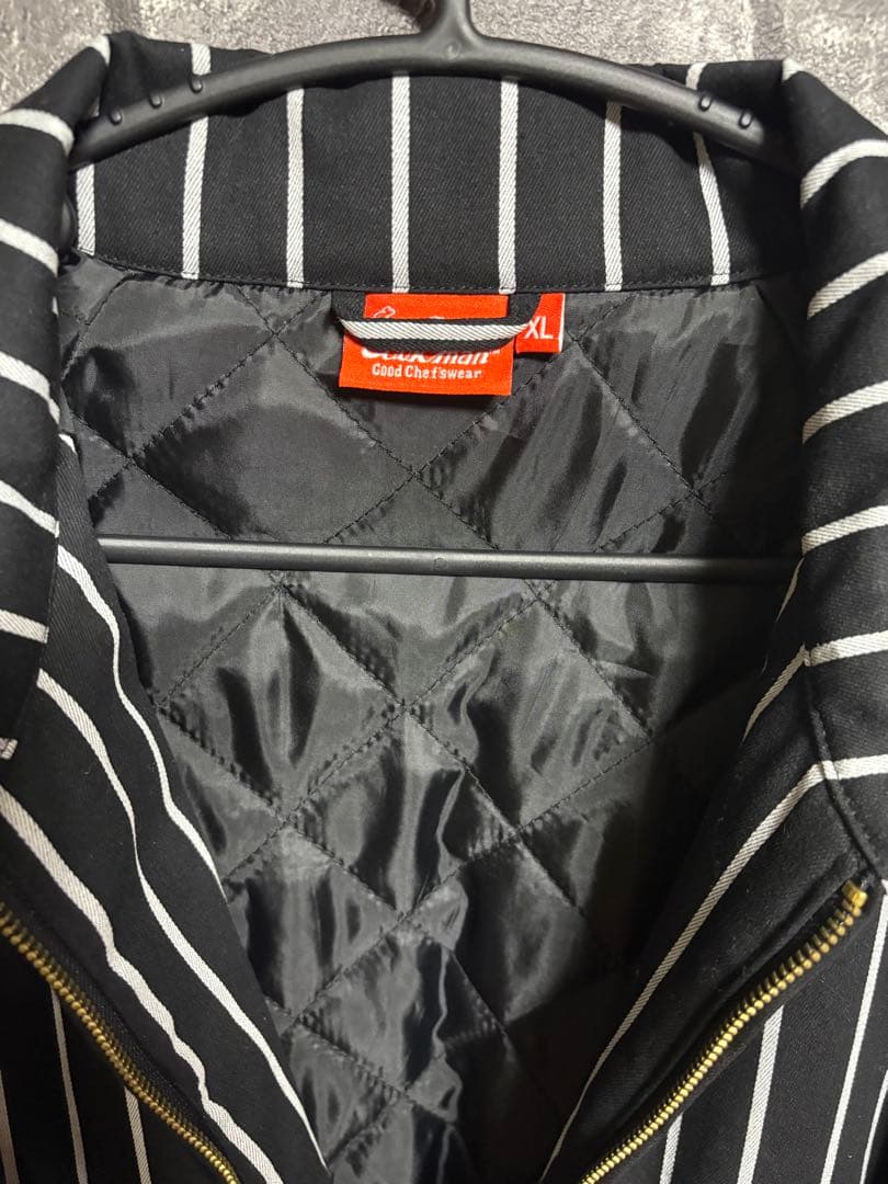 Cook Man デリバリージャケット Warm Stripe Black XL