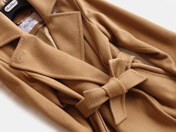 フ*u様 MaxMara■マックスマーラマニュエラアイコンコート36キャメル白タ