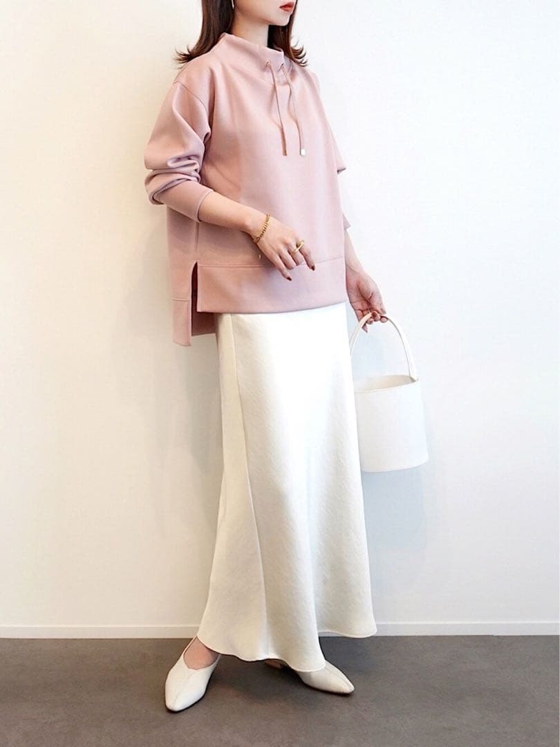 ほぼ新品＊BEAUTY&YOUTH UNITED ARROWSサテンスカート白;