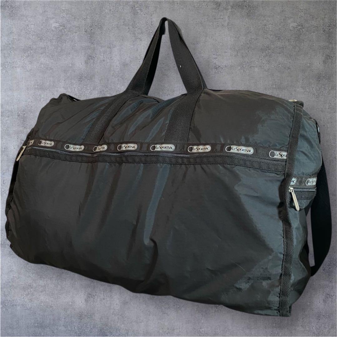 LeSportsac レスポートサック ボストンバッグ 黒 USA 2way