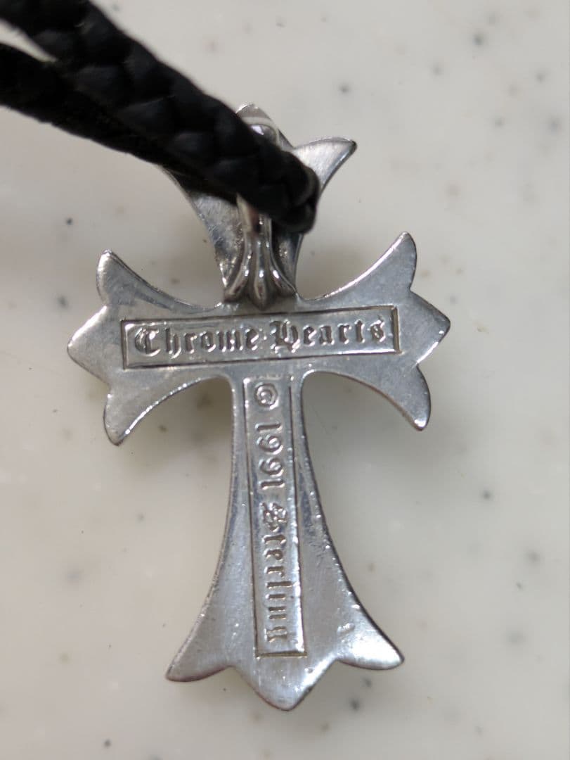 T*O様 クロムハーツ スモールCHクロス レザーブレイド Wボロチップネックレ