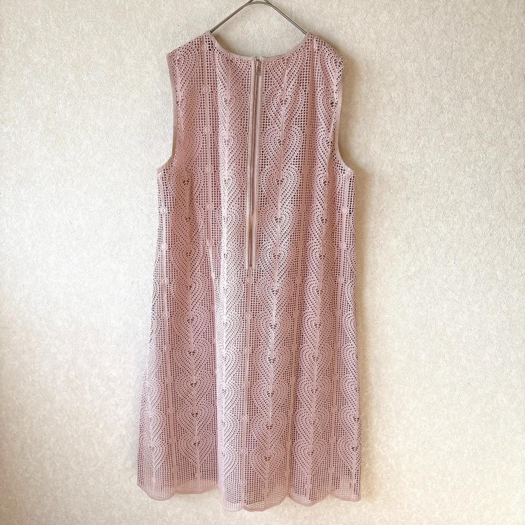 ADORE アドーア⭐️インナー付き 総柄 レースワンピース 38 ピンク