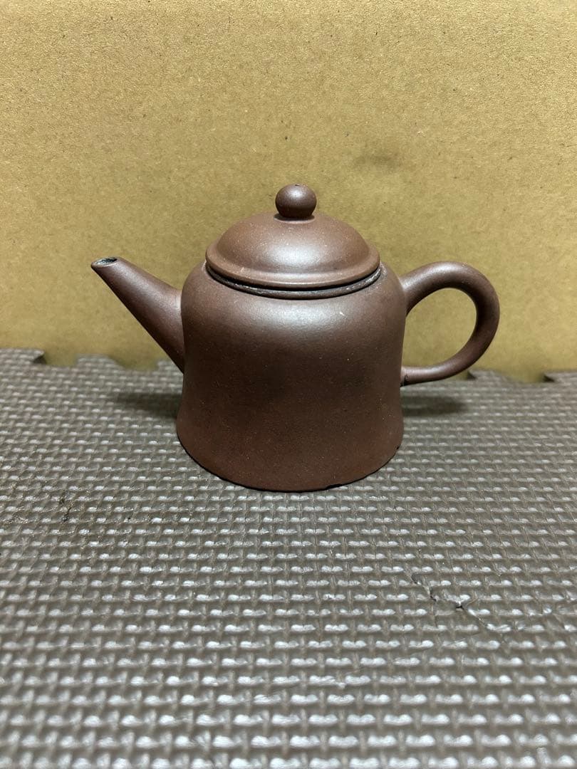 宜興紫砂壺 荊渓南孟臣製 紅泥 水平壺 単孔 工藝廠 中国茶器　カケ有