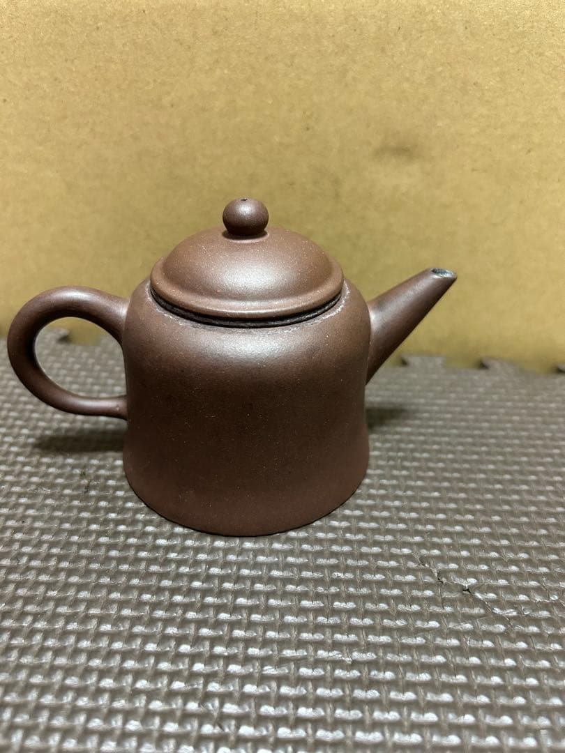 宜興紫砂壺 荊渓南孟臣製 紅泥 水平壺 単孔 工藝廠 中国茶器　カケ有