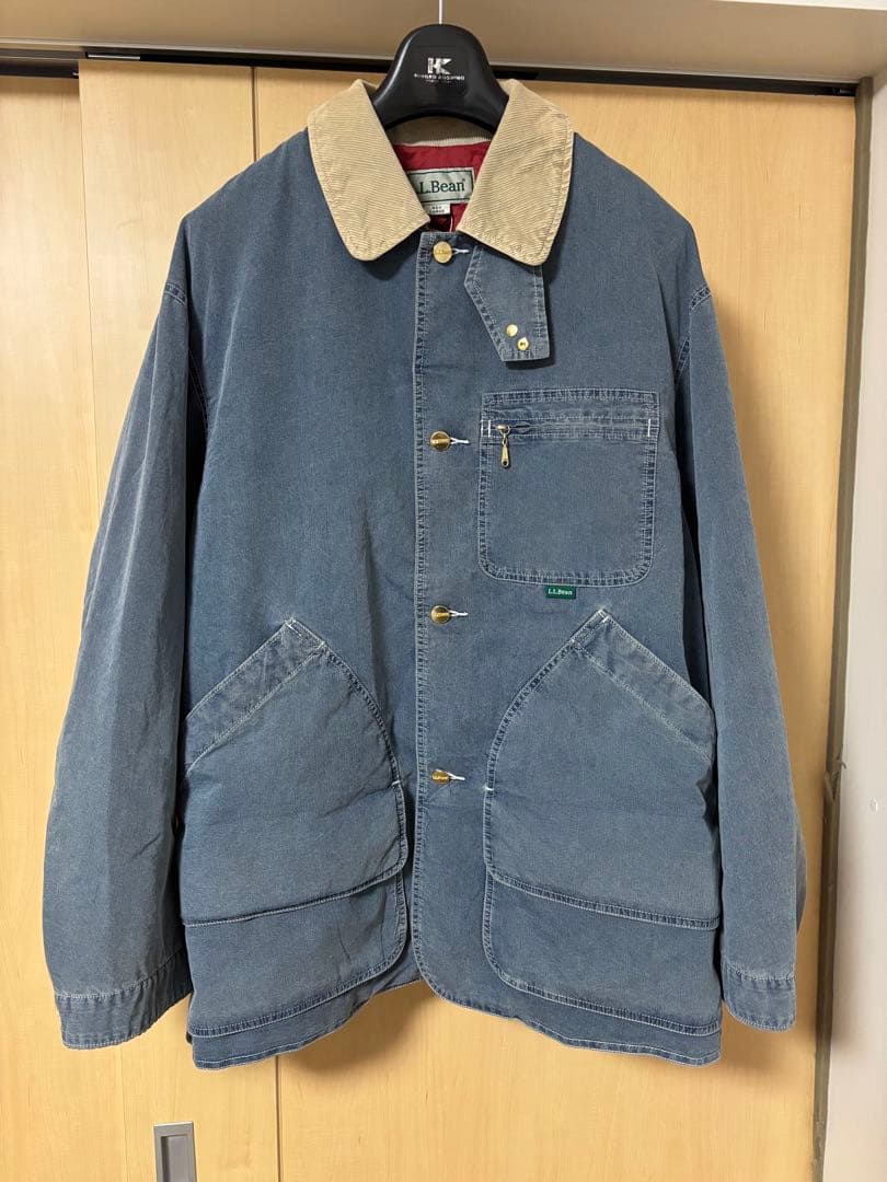 新品 L.L.Beanインサレーテッド インディゴ フィールドコート Lサイズ